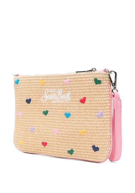 Pochette con tracolla SAINT BARTH | PAR0021 PARISIENNE STRAW00344L MINI HEARTS COL EMB